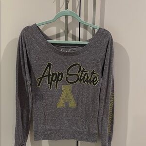 Pressbox Gray Long Sleeve Tee with Yellow Accents